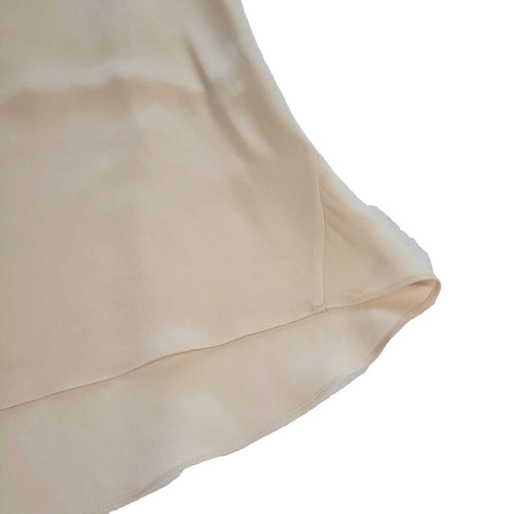 Theory Silk Champaign Kalstinn Blouse S feminine sleeveless Career Closet Staple - Picture 6 of 14